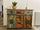 Mobile Credenza Madia soggiorno stile INDUSTRIAL legno massello porte scorrevoli e cassetti 140x50xh100 cm