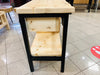 Mobile Bagno per lavabo in stile INDUSTRIAL in legno massello e telaio in ferro predisposizione per lavabo a conca 100x45xh80 cm