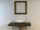 Mobile bagno di DESIGN con TOP in legno massello per lavabo da appoggio struttura in ferro INDUSTRIAL 90x50xh80 cm