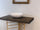 Mobile bagno di DESIGN con TOP in legno massello per lavabo da appoggio struttura in ferro INDUSTRIAL 90x50xh80 cm