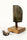 Abat Jour Lampada da tavolo artigianale stile INDUSTRIAL base in legno e SESSOLA + luce Edison 40W 19x21xh48 cm NOSTRA PRODUZIONE