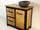 Mobile in stile INDUSTRIAL multiuso per bagno o credenza legno massello e telaio in ferro lavabo pietra opzionale 90x45h80 cm