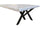 Tavolo stile INDUSTRIAL legno massello spazzolato a rilievo grigio cemento e gambe in ferro misure 170x80xh80 cm