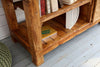 Banco Falegname per arredo isola cucina e soggiorno stile INDUSTRIAL legno massello cassetti e morsa misure 150x63xh85 cm