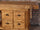 Banco Falegname per arredo isola cucina soggiorno bagno stile INDUSTRIAL legno massello 4 cassetti 2 morse 160x55xh85 cm
