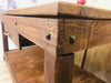Consolle per arredo isola cucina stile COUNTRY legno massello con un cassetto e vano a giorno 150x70xh80 cm