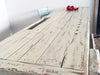 Carpenter's workbench for kitchen island furniture in mixed style INDUSTRIAL white solid wood SHABBY 190x70xh80 cm