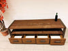 Mobile basso soggiorno salotto porta TV stile INDUSTRIAL legno massello 4 cassetti e vano a giorno 180X45h60 cm (Copia)