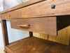 Consolle per arredo isola cucina stile COUNTRY legno massello con un cassetto e vano a giorno 150x70xh80 cm