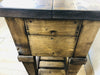 Consolle per arredo isola cucina stile RUSTICO / COUNTRY FATTORIA TUTTO in legno massello con cassetti e ripiano a giorno 170x50xh93 cm