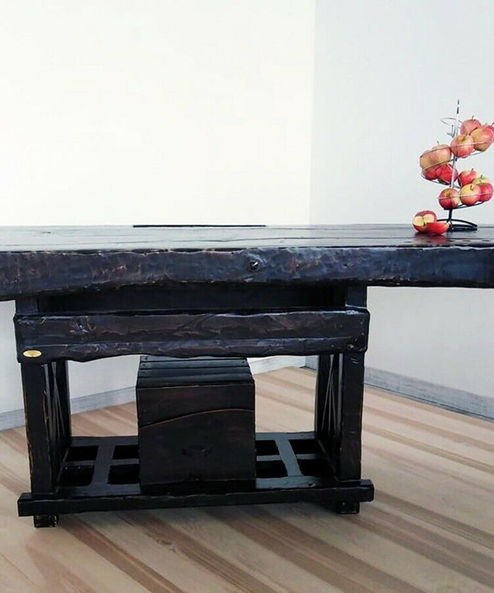 Characteristic Carpenter's Bench for commercial and catering activities INDUSTRIAL style solid wood drawer and vice 200x70xh80 cm