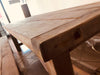 Tavolo con panche per esterni arredo giardino veranda stile RUSTICO / COUNTRY legno massello abete 250x100xh80 cm