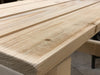 Panchina da esterni con tavolino stile COUNTRY legno massello abete arredo giardino veranda porticato 160x57xh100 cm