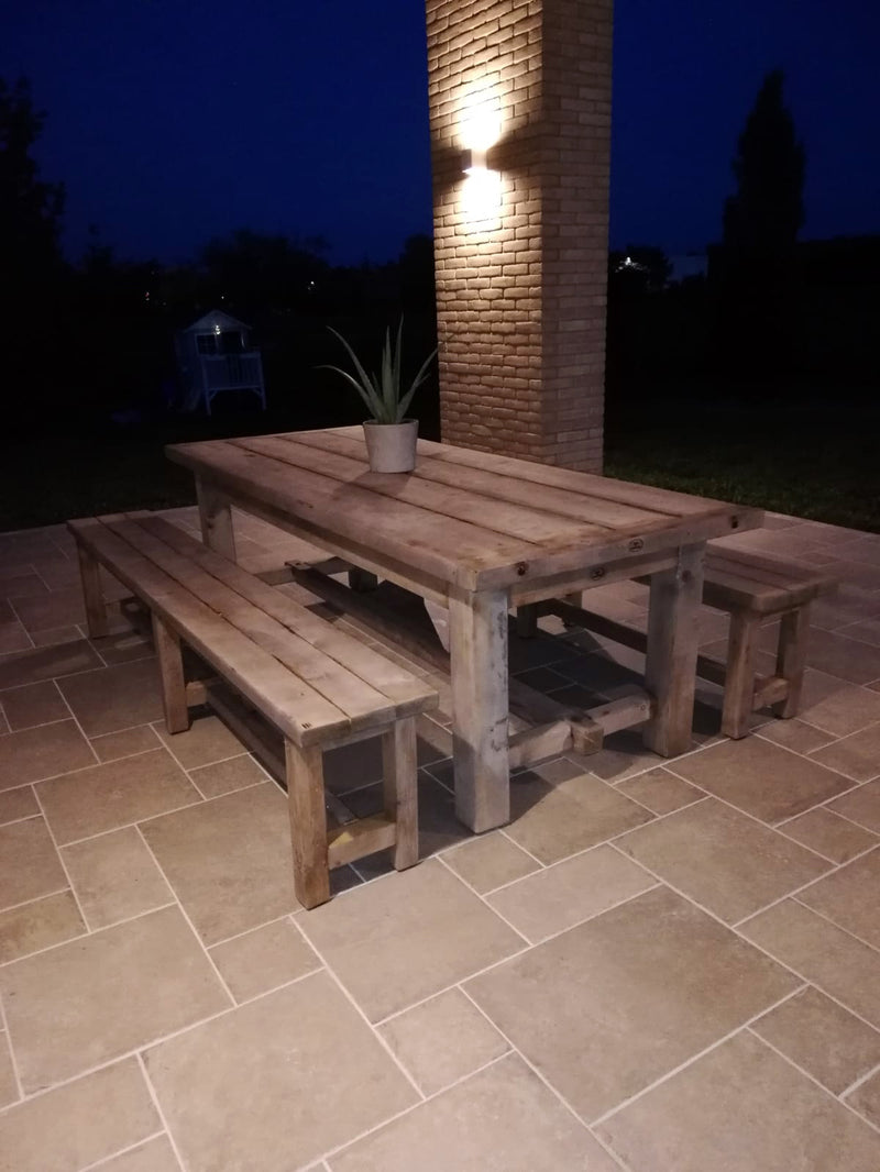 Panche Tavoli Di Legno Per Giardino Tavolo Con Panche Per Esterni