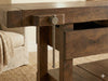 Tischlerwerkbank für die Einrichtung gewerblicher Tätigkeiten und rustikaler Umgebungen im INDUSTRIE-Stil aus Massivholz mit Schublade und Schraubstock 170x65x90 cm