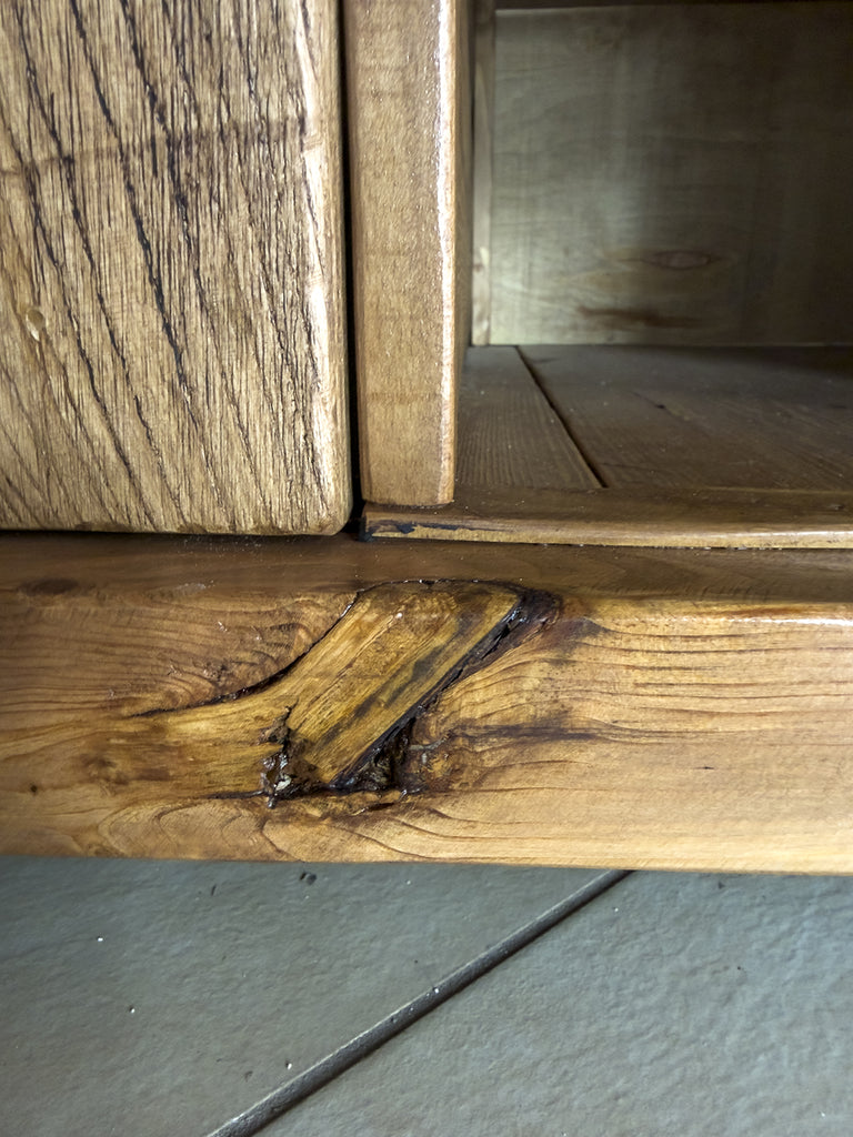 Banco Falegname per arredo mod. Marco stile INDUSTRIAL in legno massello a 6 cassetti e 2 morse misure 160x65h80 cm