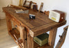 Banco da Falegname per arredo cucina soggiorno in stile INDUSTRIAL legno massello un cassetto e due morse 150x63xh85 cm