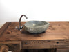 Banco da Falegname per arredo bagno o isola cucina legno massello finitura noce antico 130x55h90cm SU MISURA