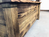 Trunk chest furniture hallway entrance veranda COUNTRY style solid antique ash wood 100x40xh50 cm