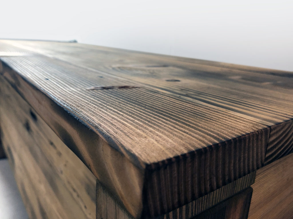 Trunk chest furniture hallway entrance veranda COUNTRY style solid antique ash wood 100x40xh50 cm