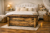 Trunk chest furniture hallway entrance veranda COUNTRY style solid antique ash wood 100x40xh50 cm