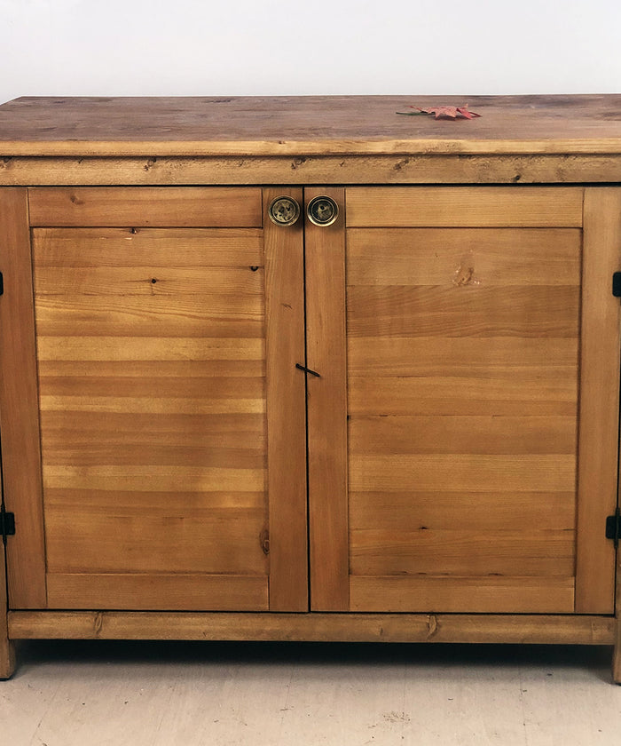 Workbench / kitchen island for RUSTIC style furniture in solid wood 1 drawer 150x70xh80 cm 