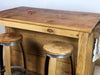 Workbench / kitchen island for RUSTIC style furniture in solid wood 1 drawer 150x70xh80 cm 