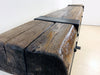 Consolle INDUSTRIAL in ferro e legno antico da riciclo – design artigianale 200×30×H80 cm – stile moderno e rustico