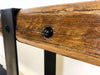 Consolle INDUSTRIAL in ferro e legno antico da riciclo – design artigianale 200×30×H80 cm – stile moderno e rustico