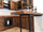 MONACO COUNTRY style corner kitchen in solid wood with fold-down snack table 310-205x65xh88cm
