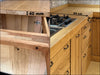 TREVISO COUNTRY style corner kitchen in solid ash without appliances and optional table measures 429x240x65xh90cm