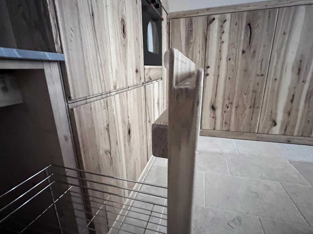 Linear kitchen model Venezia 330cm modern wall + country island 230x220xh95 cm All solid wood customizable to measure