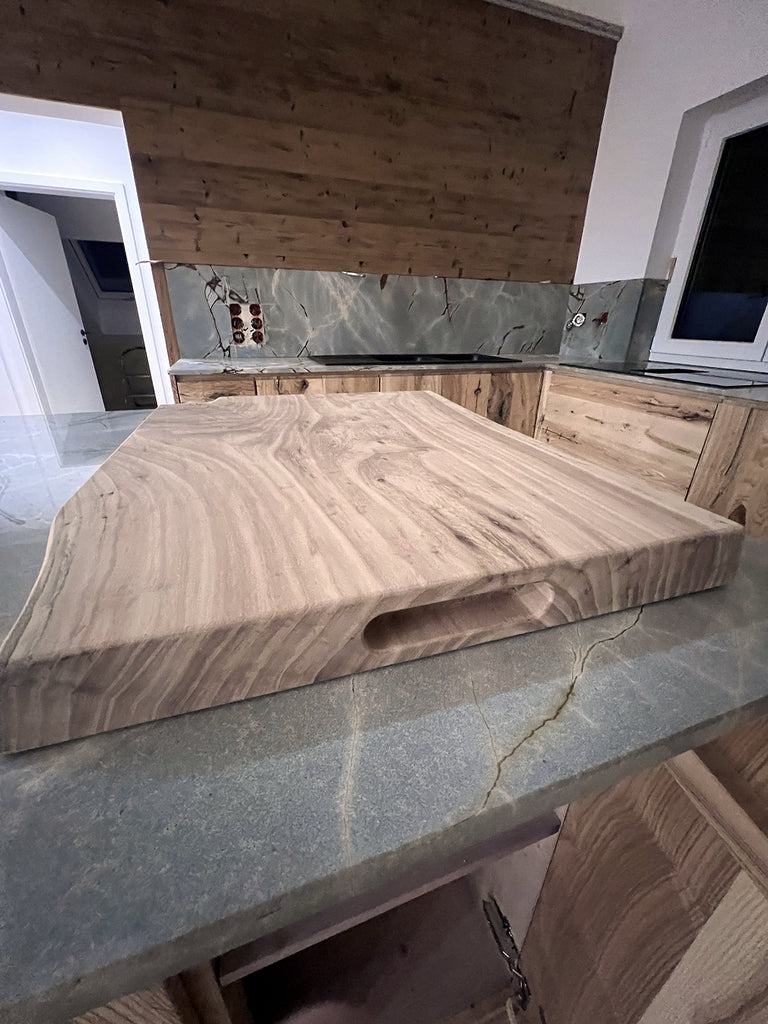 Linear kitchen model Venezia 330cm modern wall + country island 230x220xh95 cm All solid wood customizable to measure