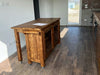 Cucina lineare stile COUNTRY modello ERICA da 400x65xh90cm + Isola su ruote da 140x70xh90cm tutto legno massello