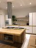 Linear kitchen model Venezia 330cm modern wall + country island 230x220xh95 cm All solid wood customizable to measure