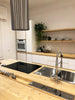 Cucina lineare modello Venezia parete moderna da 330cm + Isola country 230x220xh95 cm Tutto legno massello personalizzabile SU MISURA