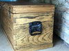 Trunk chest furniture hallway entrance veranda COUNTRY style solid antique ash wood 100x40xh50 cm