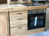 Cucina lineare stile COUNTRY TUTTA in legno massello completa di pensili e vano a giorno predisposizione elettrodomestici 270x66xh85 cm