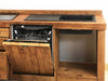 Cucina lineare stile COUNTRY / RUSTICA legno massello effetto rovinato predisposizione elettrodomestici 200x65xh85 cm