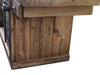 Cucina lineare stile BANCO FALEGNAME / INDUSTRIAL TUTTA in legno massello predisposizione elettrodomestici da incasso 270x65xh90 cm
