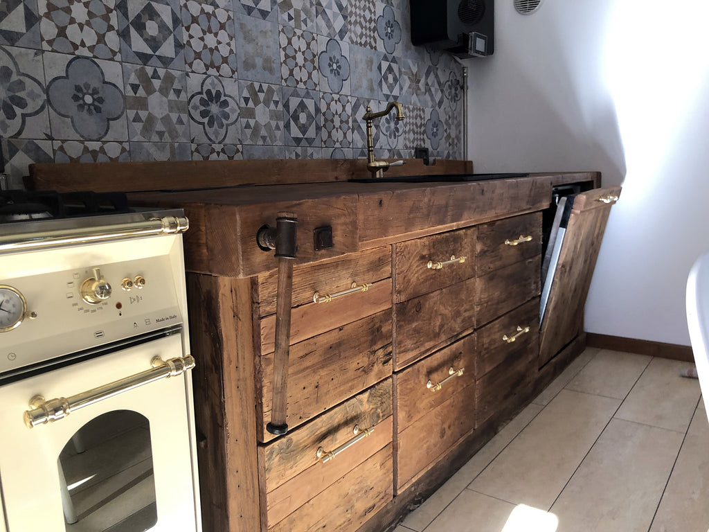 Portalettere In Legno Rustico Per Cucina - Organizza Posta E Documenti 26x8x15cm - Stile Country - Foto 3