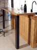 Fixed kitchen and dining table INDUSTRIAL VISSUTO style in solid wood and iron legs measures 200x100xh80 cm