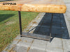 Pair of LONG TABLE LEGS, INDUSTRIAL style, in solid reinforced flat iron, 8x1cm section, code GTFPIR-06
