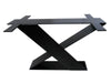 Fixed kitchen and dining table INDUSTRIAL VISSUTO style in solid wood and iron legs measures 200x100xh80 cm