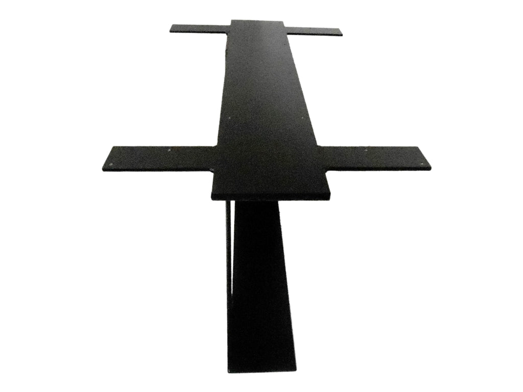 Paar TISCHBEINE aus Flacheisen in skulpturalem Design im INDUSTRIAL-Stil, Querschnitt 20x1 cm GTFPIZ-01