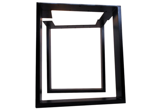 Fester Küchen- und Esstisch im INDUSTRIAL VISSUTO-Stil aus Massivholz und Eisenbeinen, Maße 200 x 100 x 80 cm