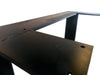 Fixed kitchen and dining table INDUSTRIAL VISSUTO style in solid wood and iron legs measures 200x100xh80 cm