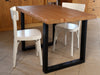 Fixed kitchen and dining table INDUSTRIAL VISSUTO style in solid wood and iron legs measures 200x100xh80 cm