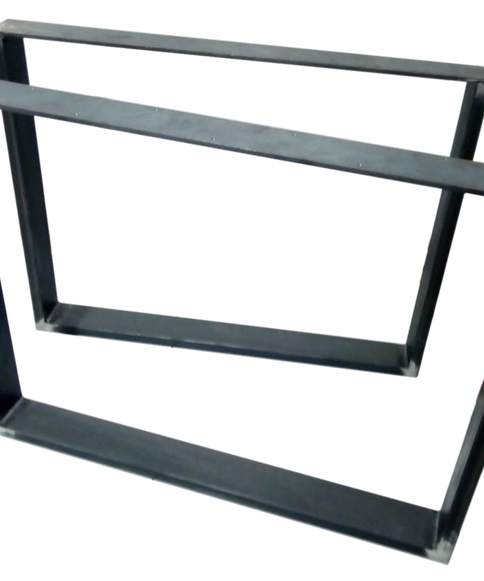 Coppia GAMBE TAVOLO stile INDUSTRIAL forma rettangolare in ferro tubolare sez. 10x3cm cod. GTFTIR-03