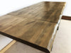 Fixed kitchen and dining table INDUSTRIAL VISSUTO style in solid wood and iron legs measures 200x100xh80 cm